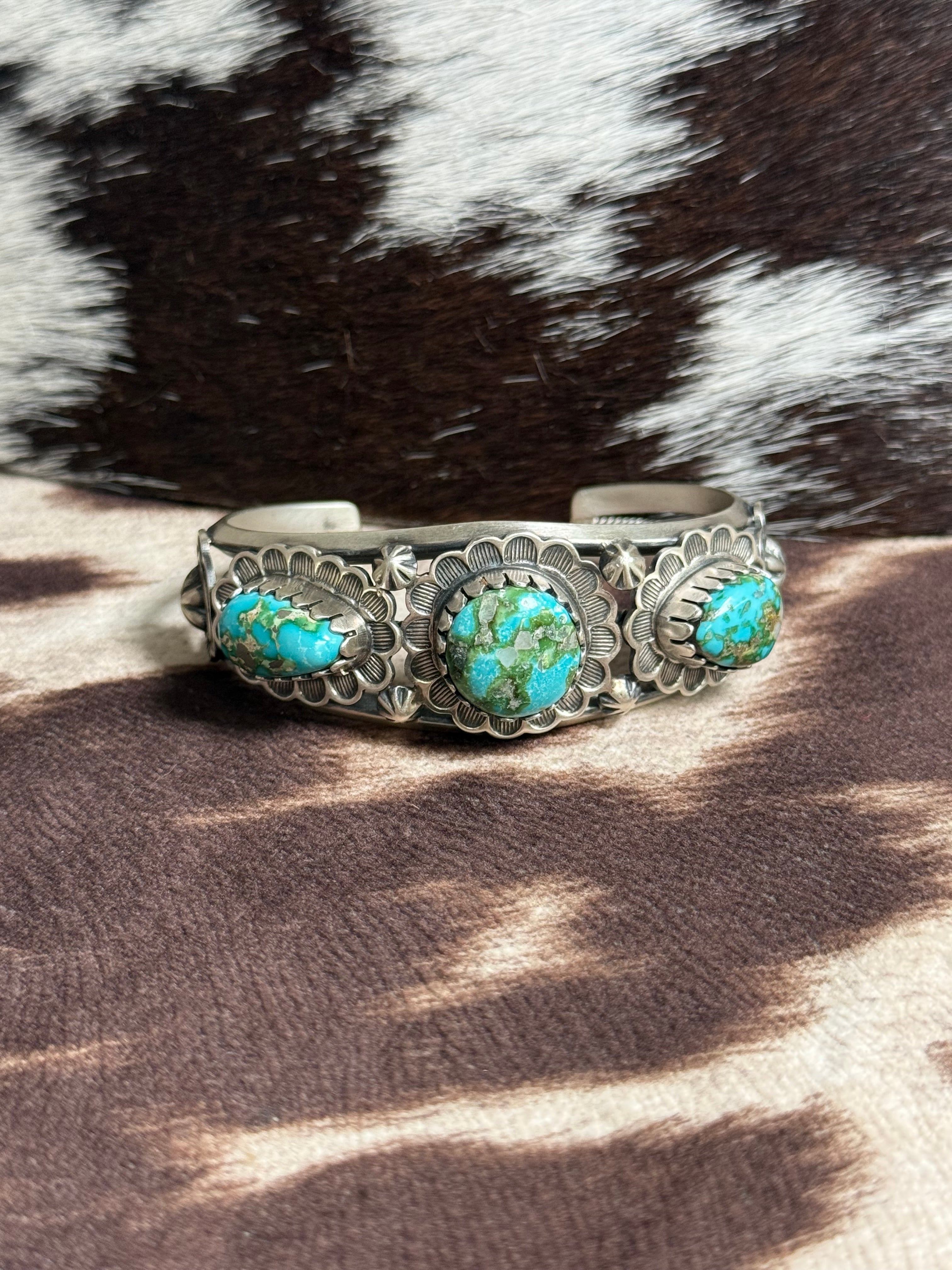 Sterling silver 3 Stone cuff