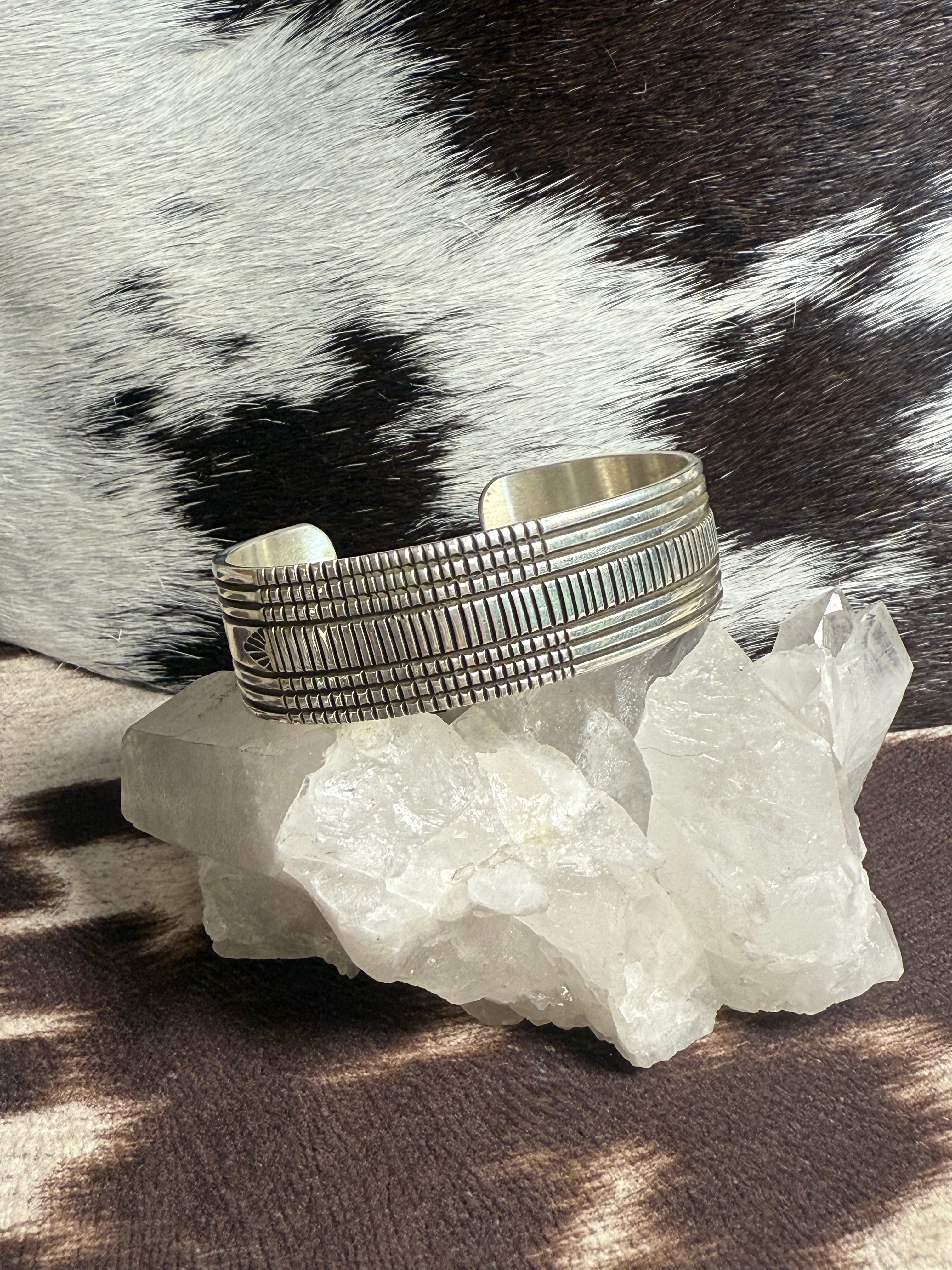 Sterling silver solid heavy cuff