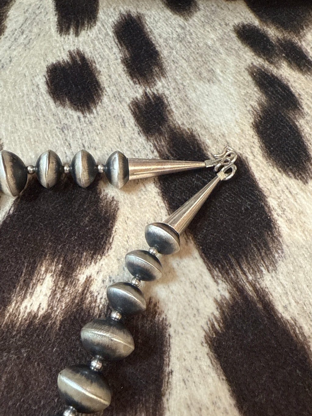 Sterling silver handmade bead necklace