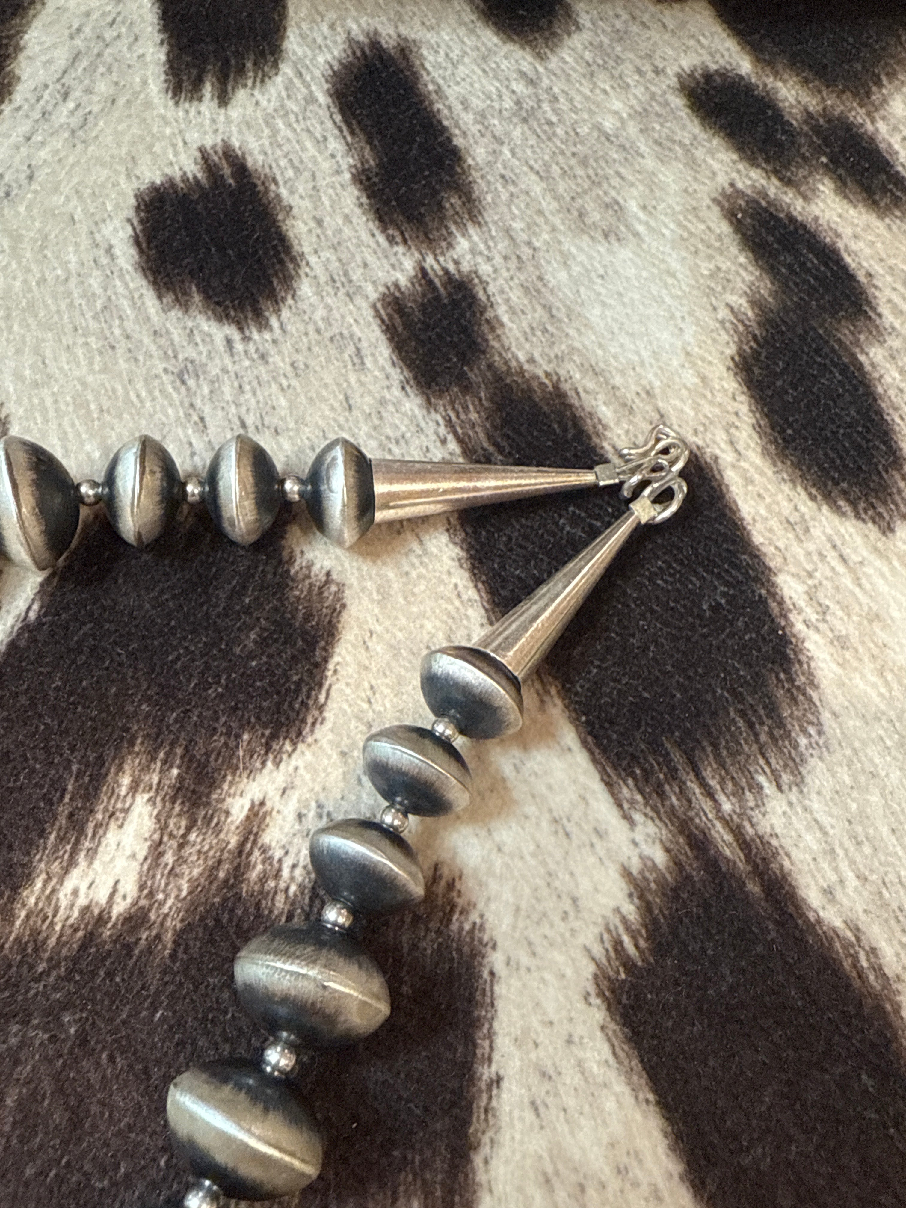 Sterling silver handmade bead necklace