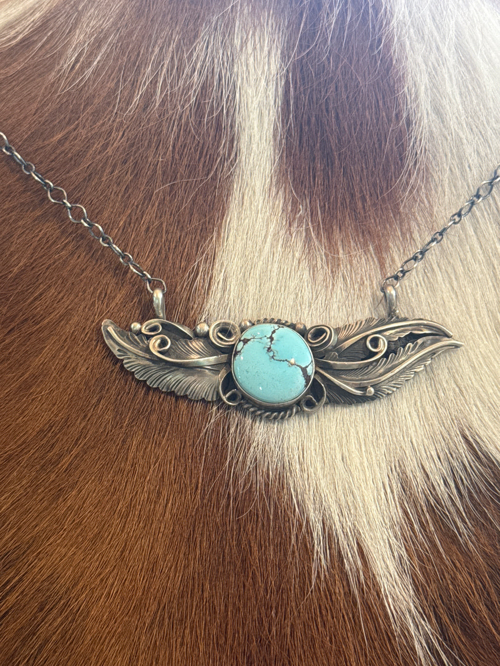 Sterling silver Golden Hills bar necklace