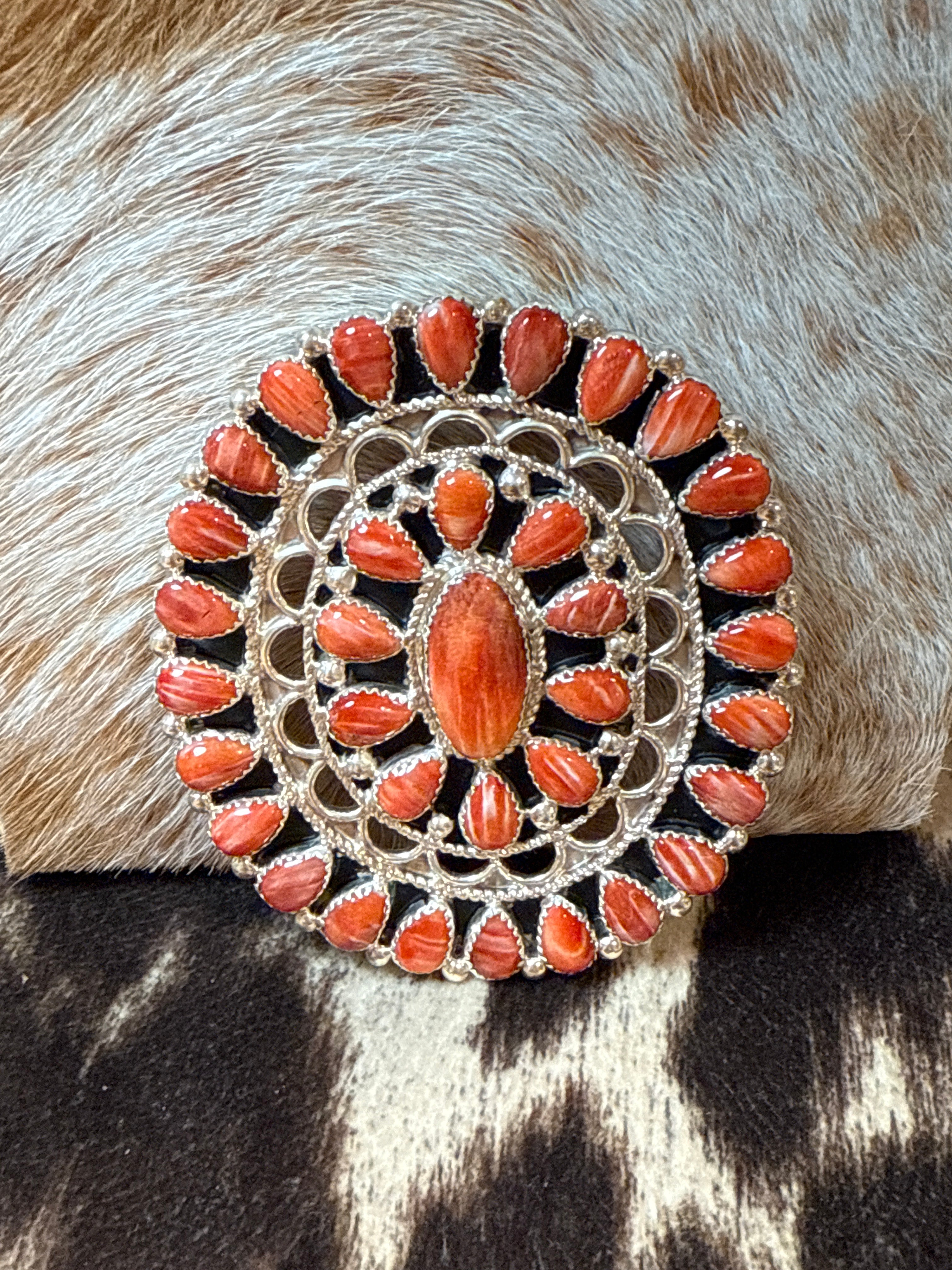 Sterling silver 3 inch Spiny pendant/pin