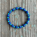 Lapis and Turquoise stretch bead bracelet