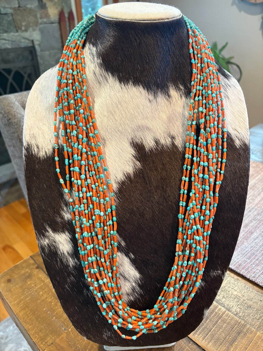 Sterling Silver Spiny with Turquoise Bead Necklace