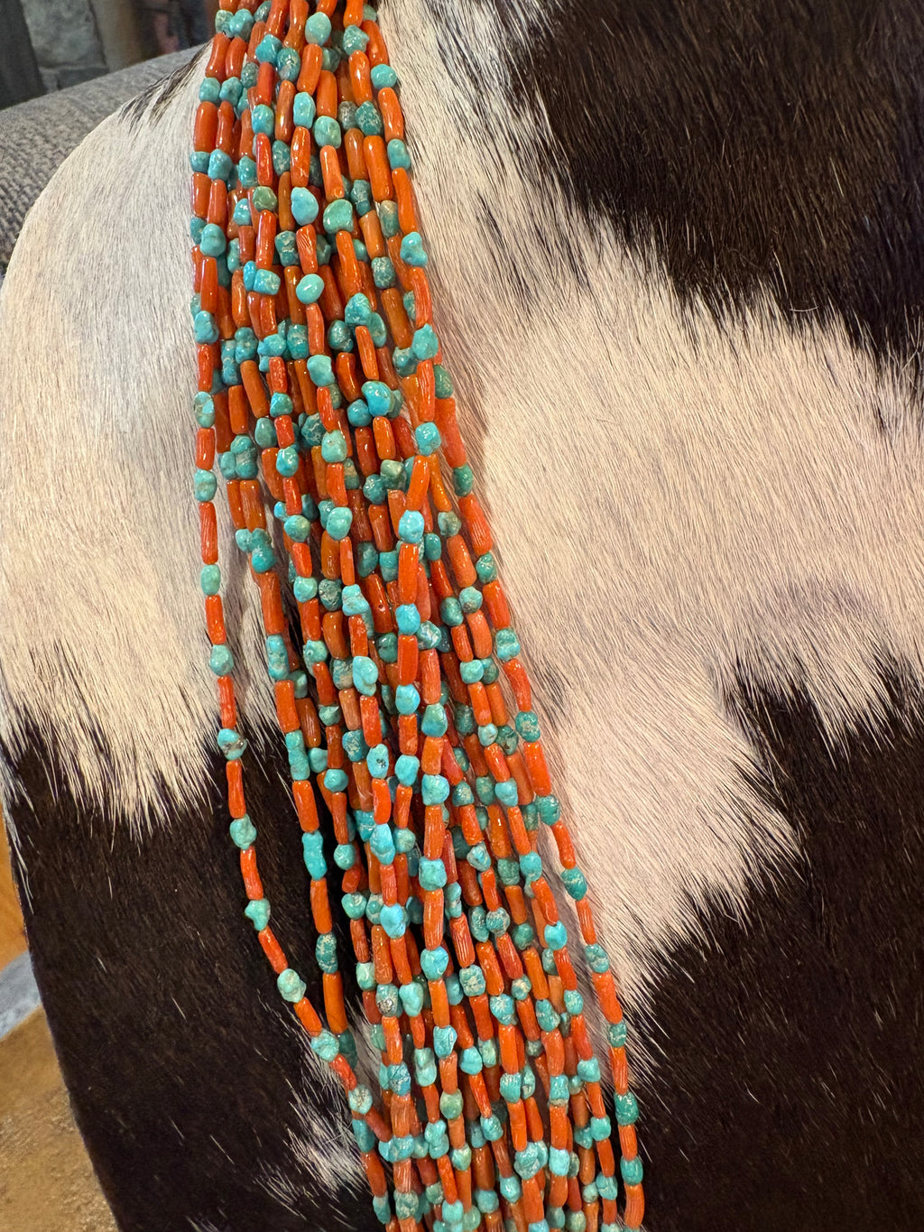 Sterling Silver Spiny with Turquoise Bead Necklace