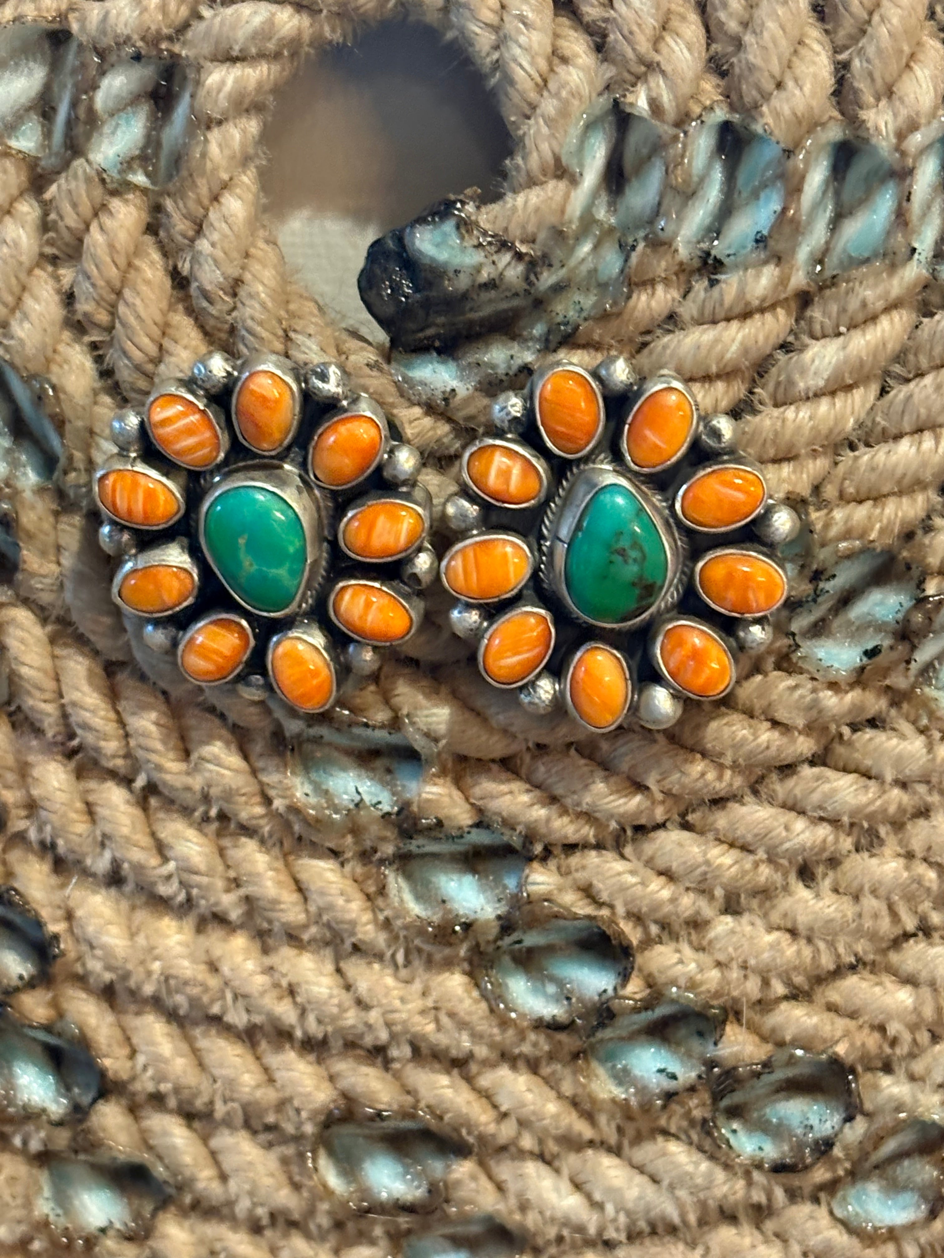 Sterling Silver Spiny Oyster Lariat/Earrings