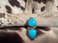 Sterling Silver Kingman Double Stone Ring