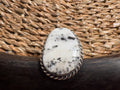 Sterling Silver White Buff Ring