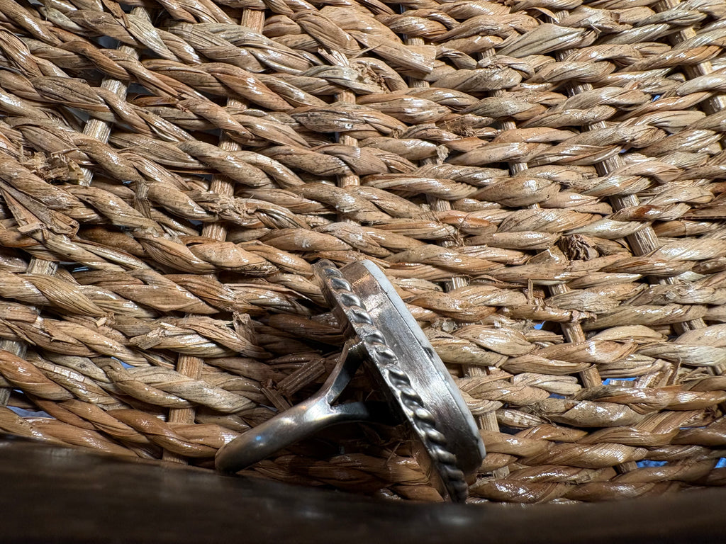 Sterling Silver White Buff Ring
