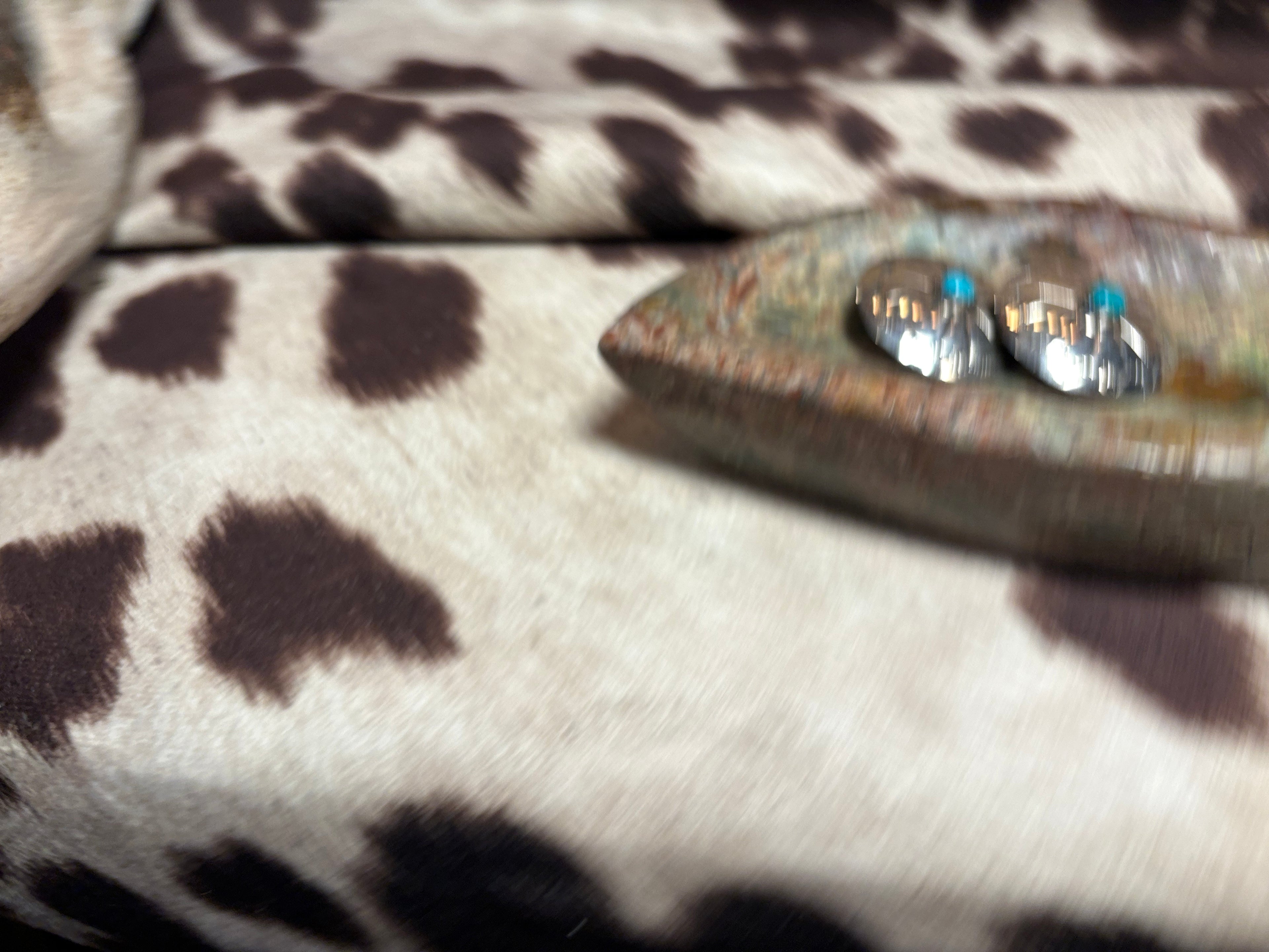 Sterling Silver Concho Turquoise Earrings