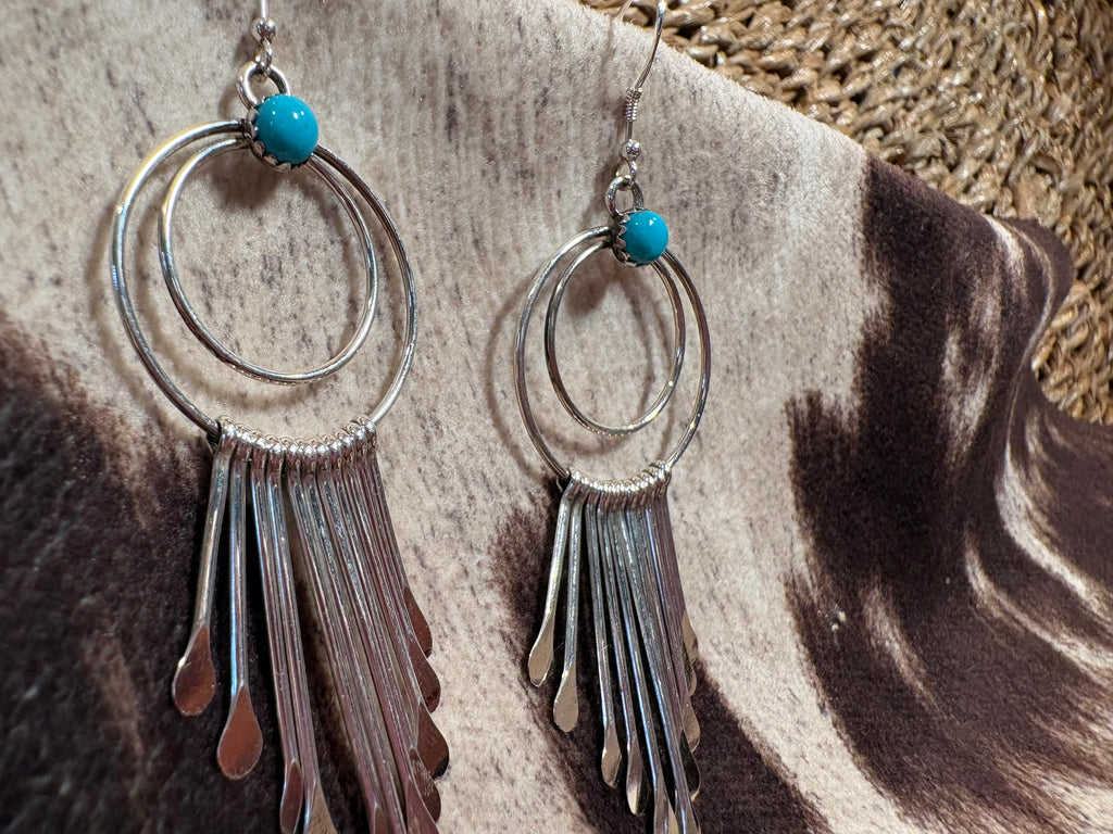 Sterling Silver Turquoise Dangle Earrings