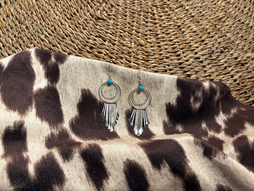 Sterling Silver Turquoise Dangle Earrings