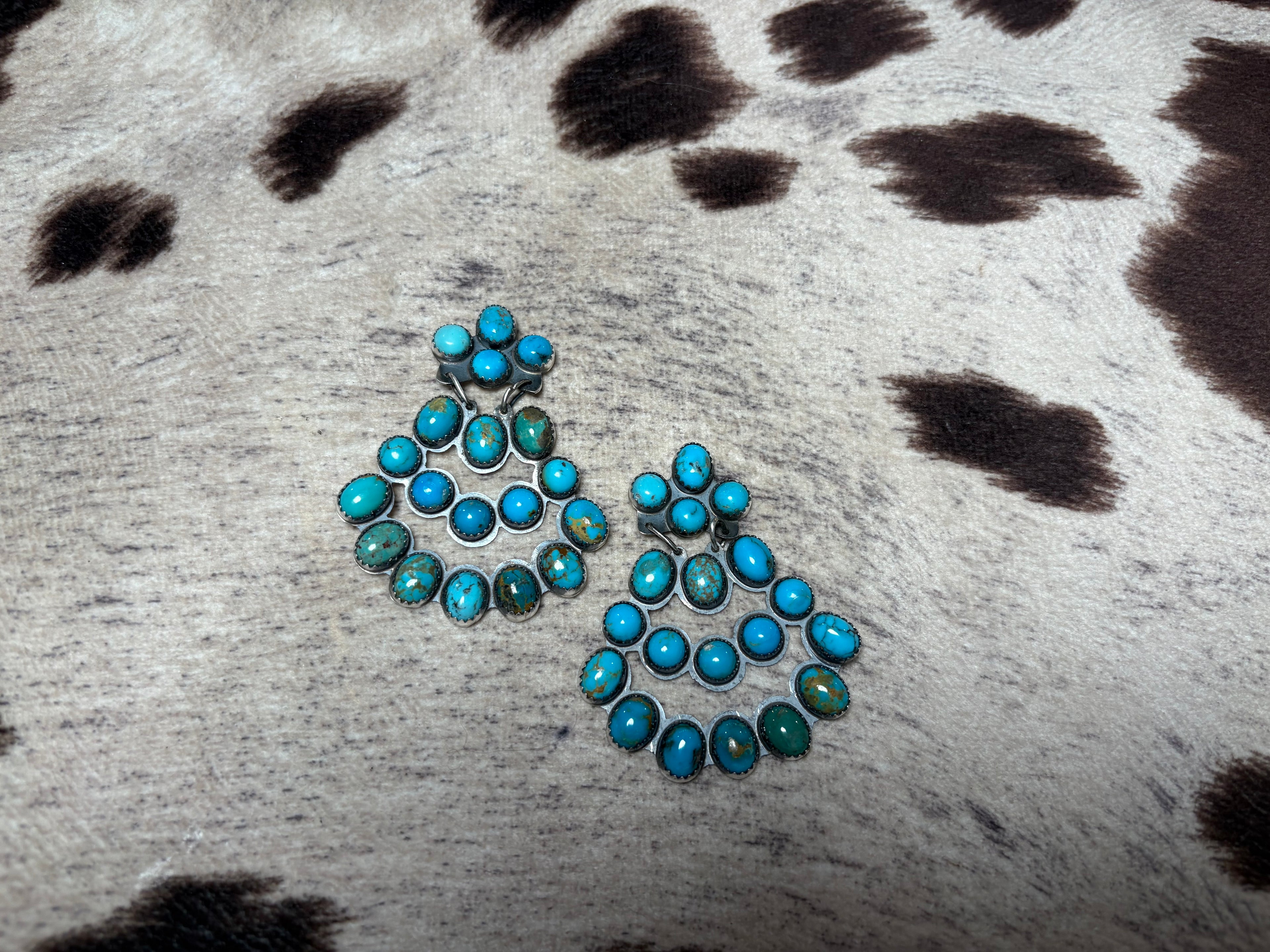 Sterling Silver Turquoise Chandelier Earrings