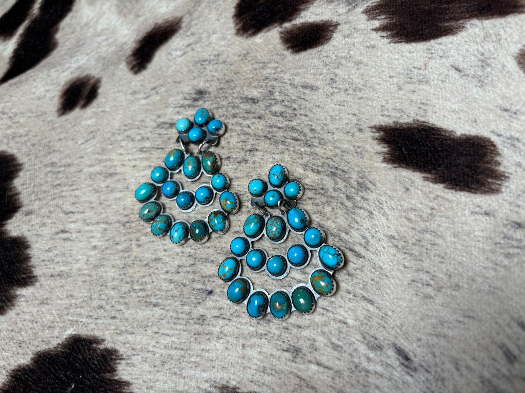Sterling Silver Turquoise Chandelier Earrings