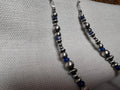 Sterling Silver Bead Lapis Earrings