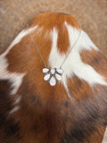 Sterling Silver Pink Opal Necklace