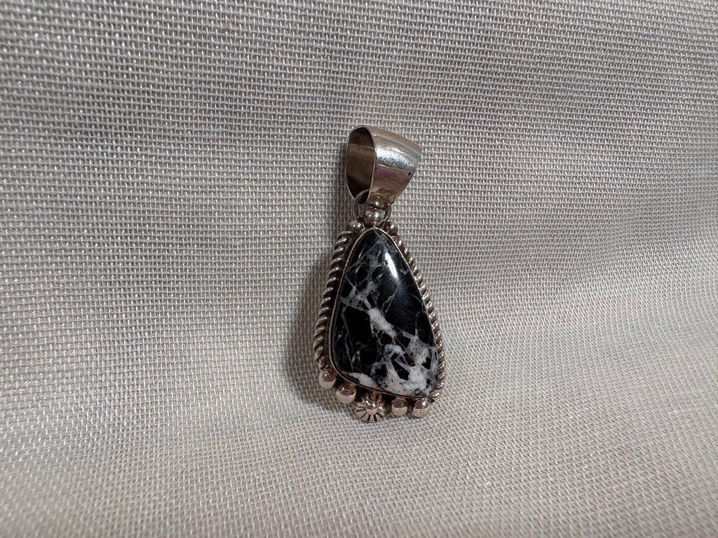 Sterling Silver White Buff Pendant