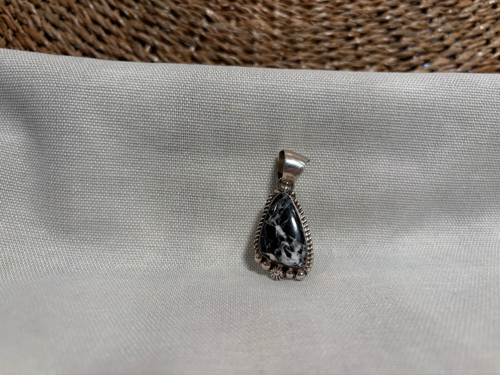 Sterling Silver White Buff Pendant