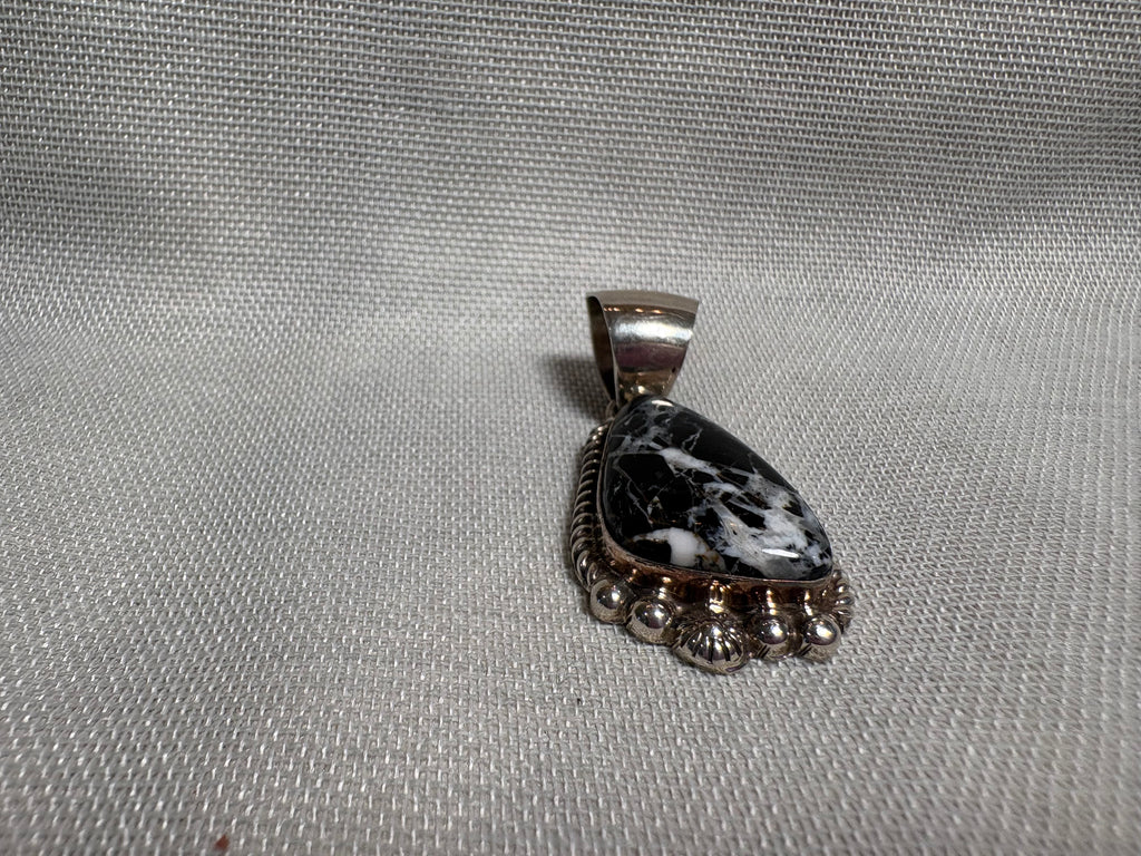 Sterling Silver White Buff Pendant