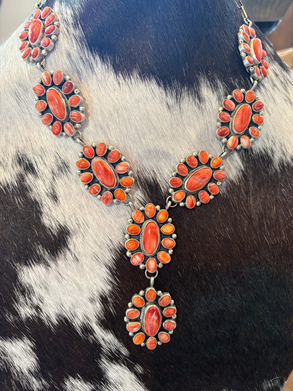 Sterling Silver Spiny Lariat/Earrings